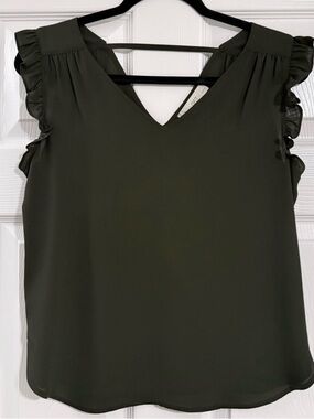 LOFT Petite Ruffle Sleeve Blouse
